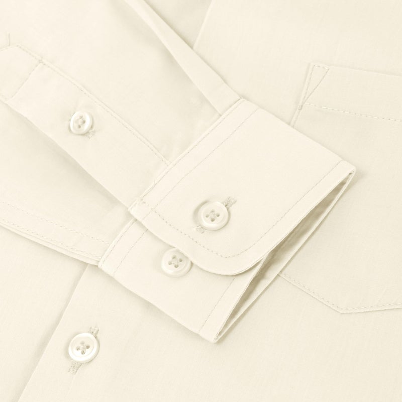 Spring Notion Big Boys' Long Sleeve Dress Shirt 5 Ivory - Image 5